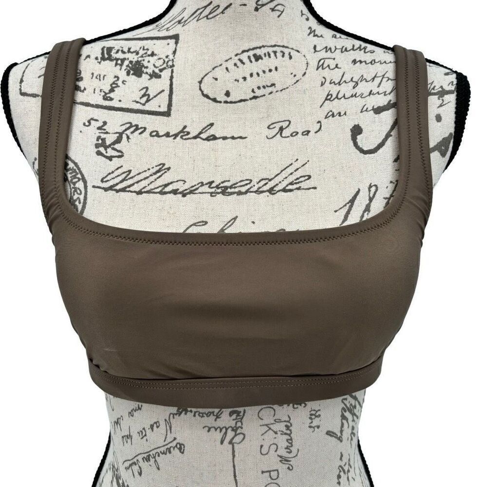 Madewell Swimsuit Top Brown Small NWT - Picture 1 of 8